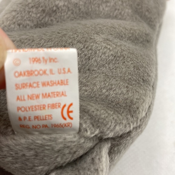 Ty Original Beanie Baby Spike Rhinoceros Grey Brown with Hang Tag 1996 Retired - Picture 7 of 10